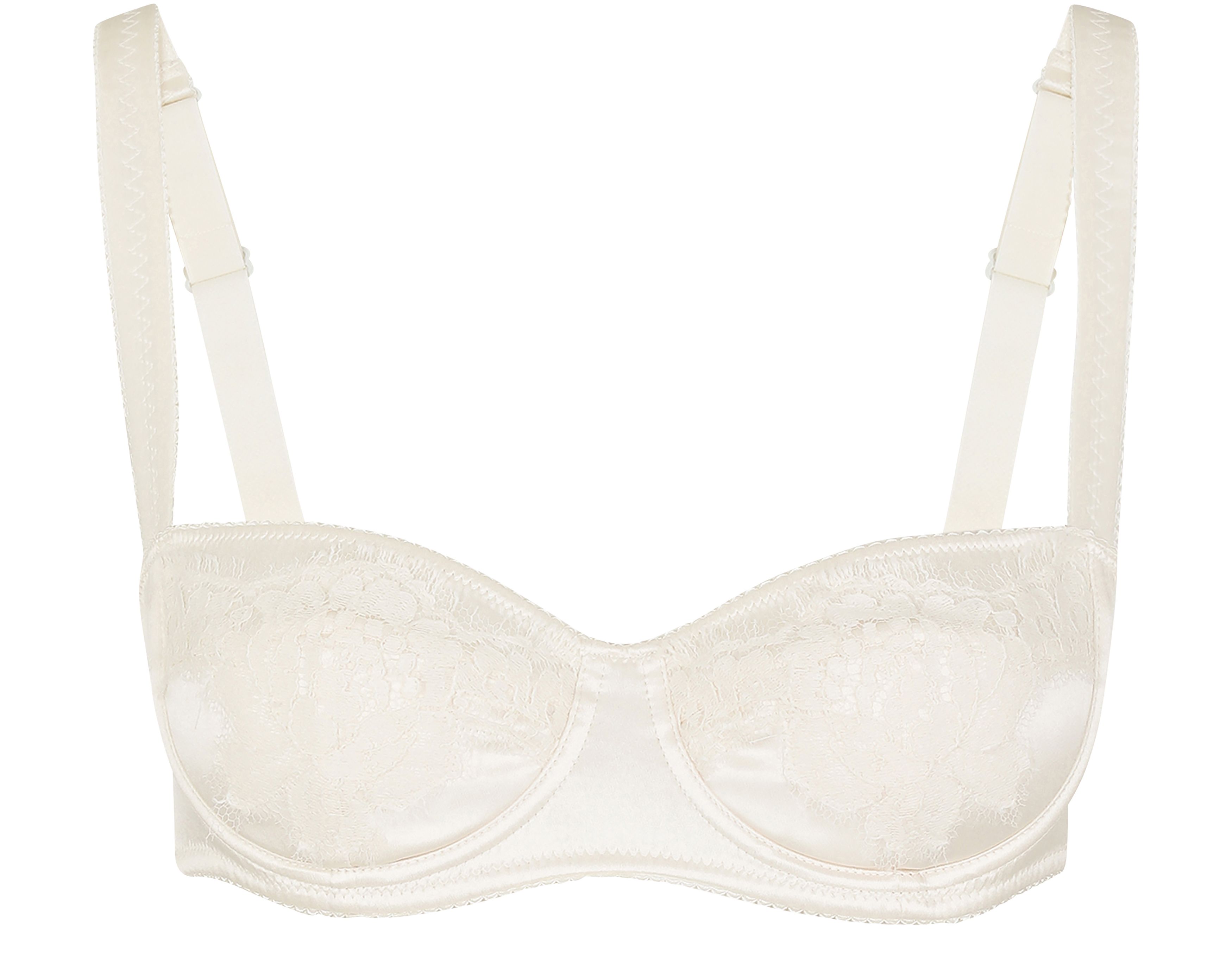 Dolce & Gabbana Satin balconette bra with lace detailing