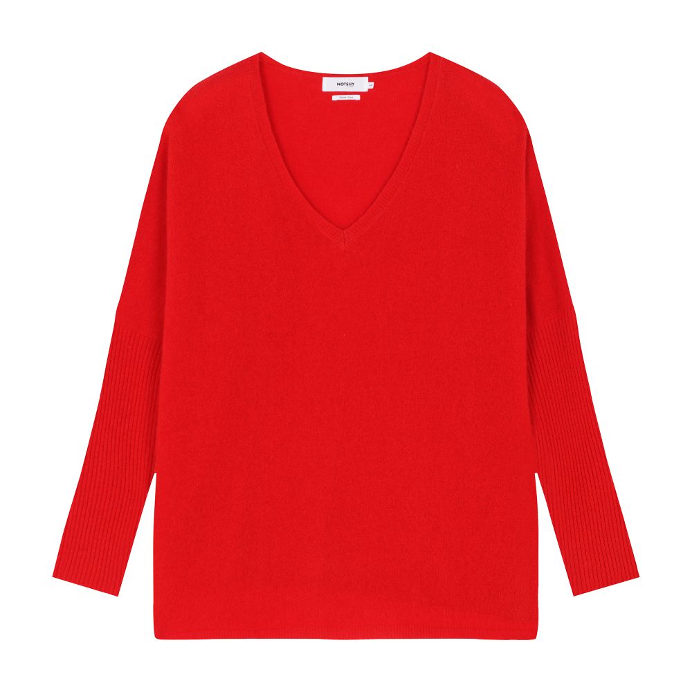  Faustine v-neck cashmere poncho