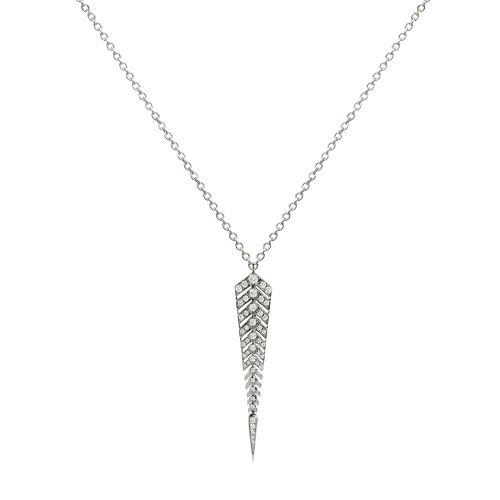  Stairway M diamond & silver necklace