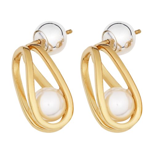 Dion Lee Medium cage pearl earring