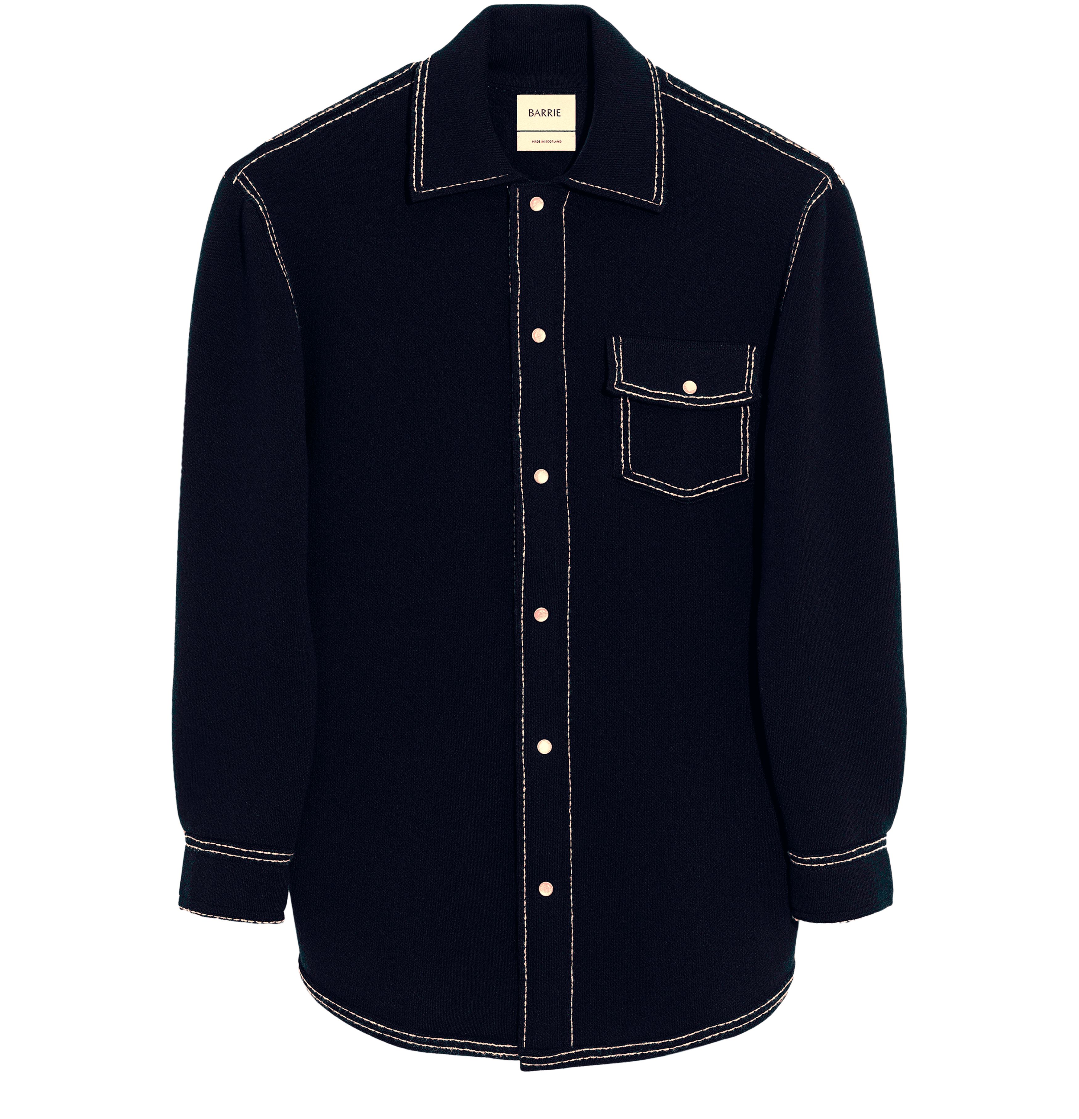 Barrie Cashmere and cotton overshirt