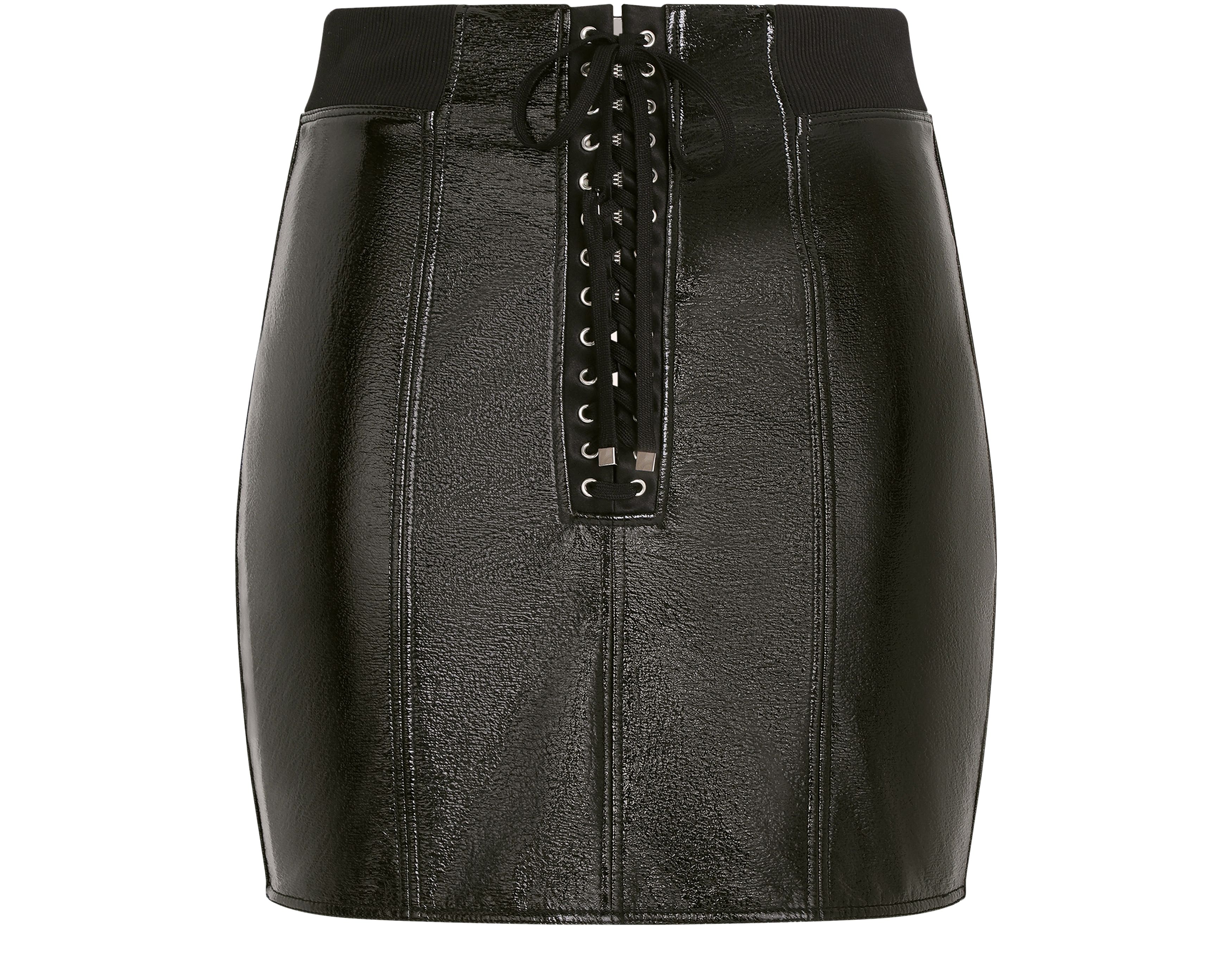 Dolce & Gabbana Coated cotton miniskirt