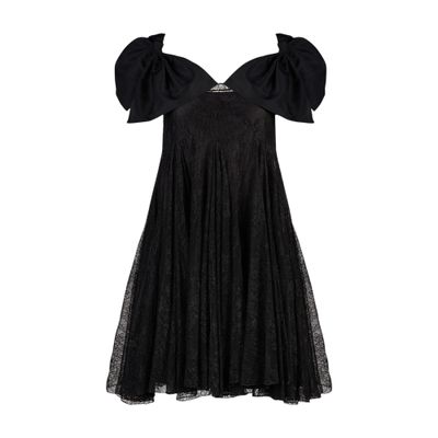 Nina Ricci Mini Lace Dress With Velvet Straps