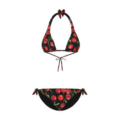 Dolce & Gabbana Cherry-print triangle bikini