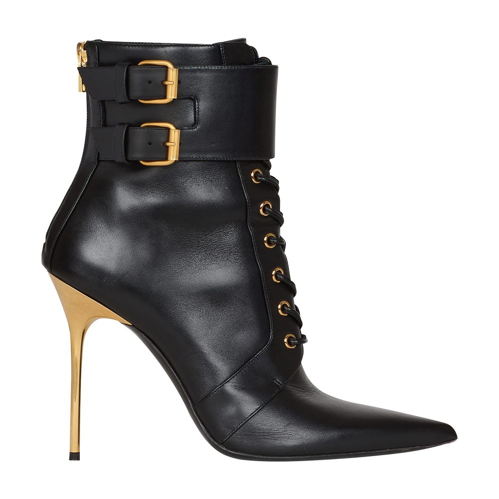 Balmain Uria leather ankle boots