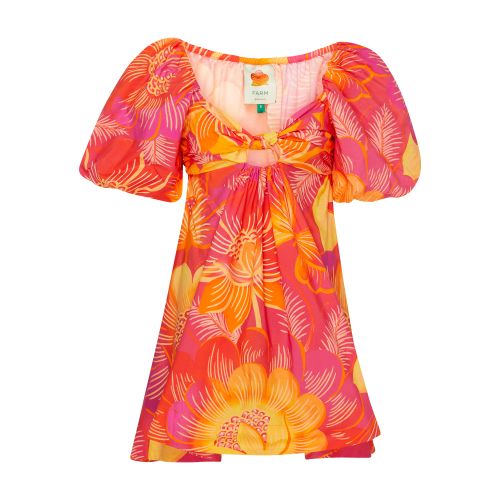 Farm Rio Summer Garden Ombre mini dress