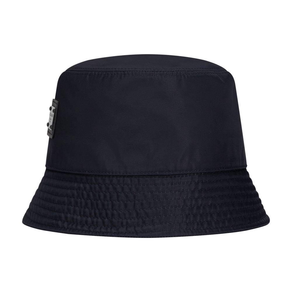 Dolce & Gabbana Nylon bucket hat with branded plate