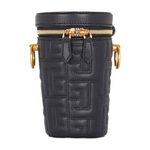 Balmain Quilted Leather 1945 Minaudière Clutch