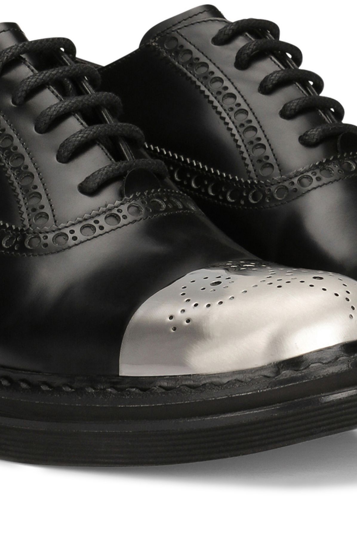 Dolce & Gabbana Brushed Calf Leather Derby Shoes