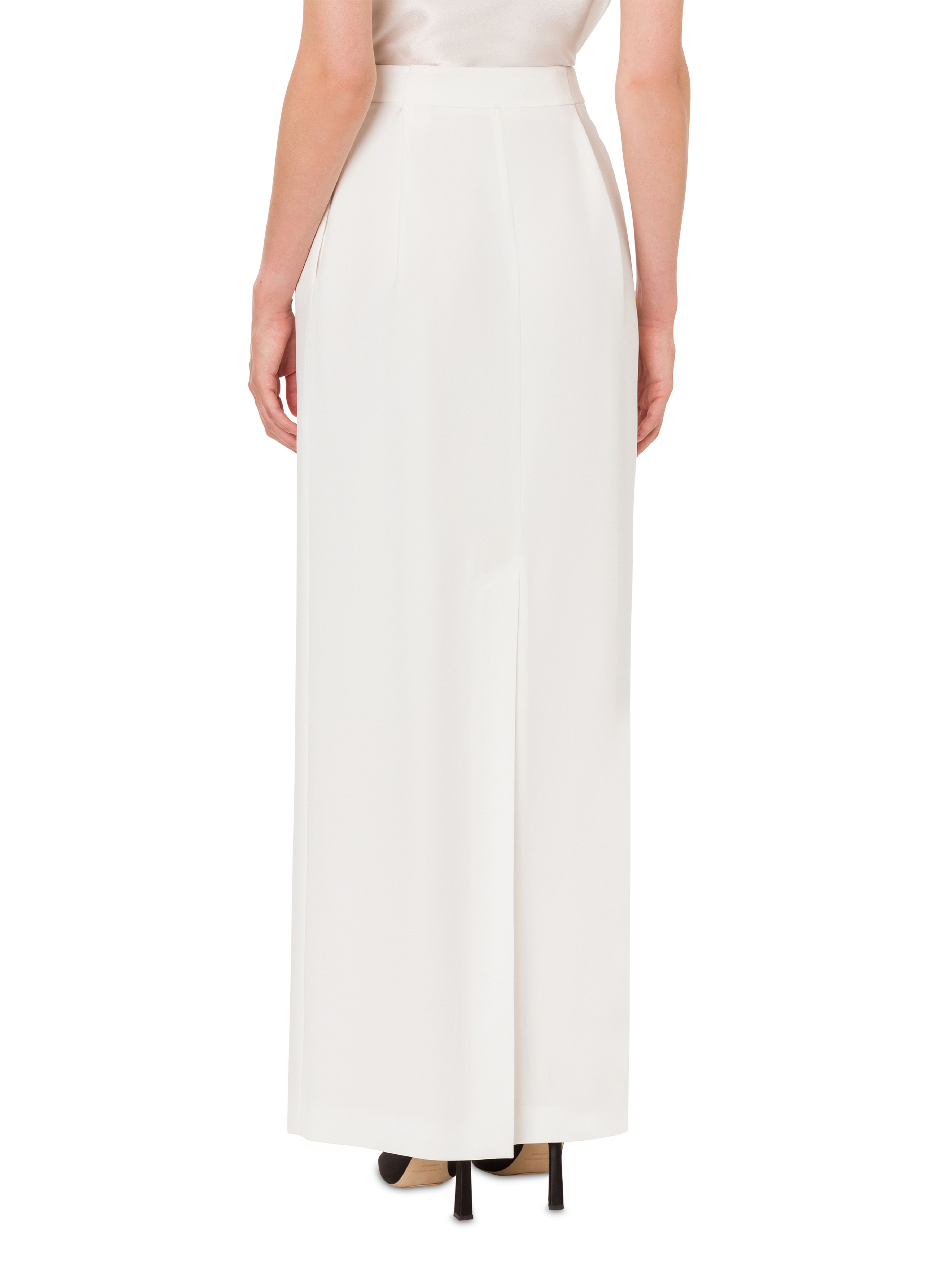 Alberta Ferretti Long enver satin skirt