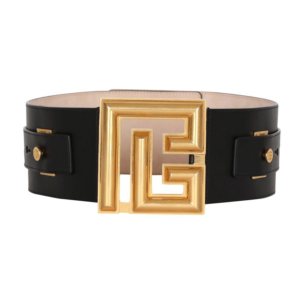 Balmain P-Belt leather belt