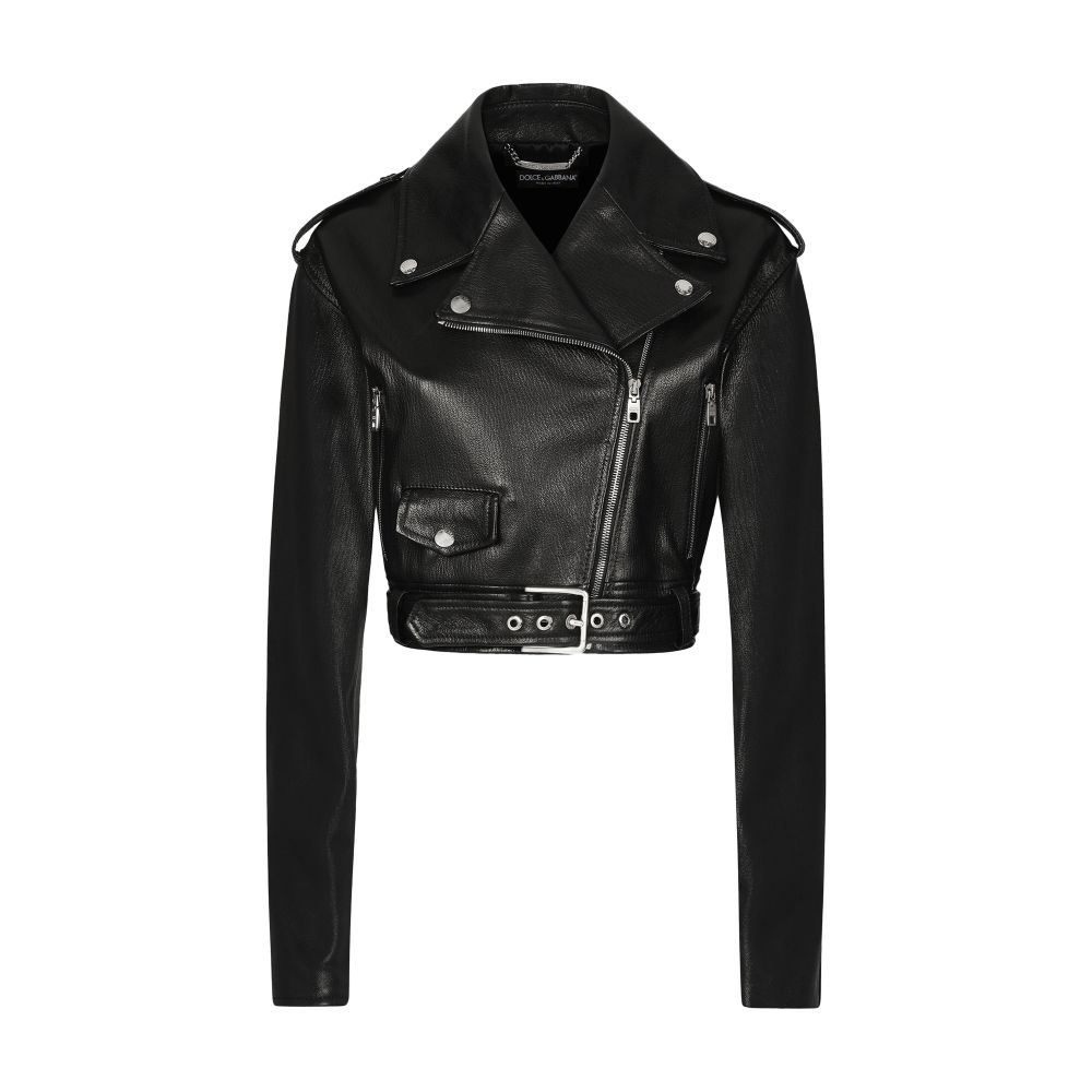 Dolce & Gabbana Plongé nappa leather biker jacket