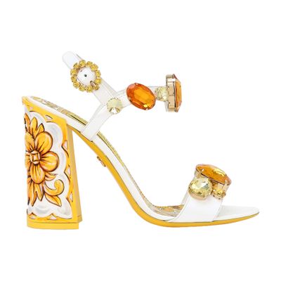 Dolce & Gabbana Painted heel leather sandals