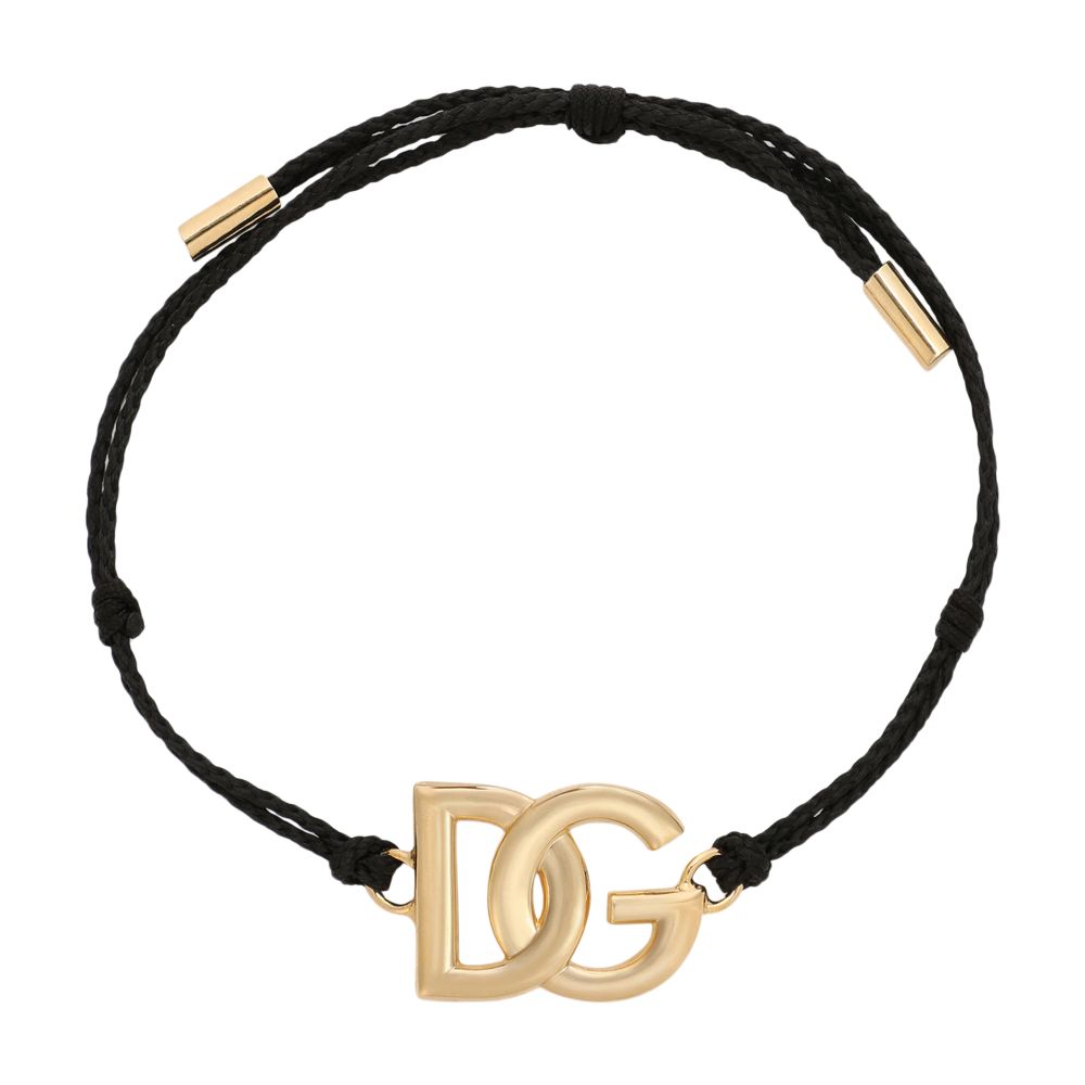 Dolce & Gabbana Cord bracelet with large logo