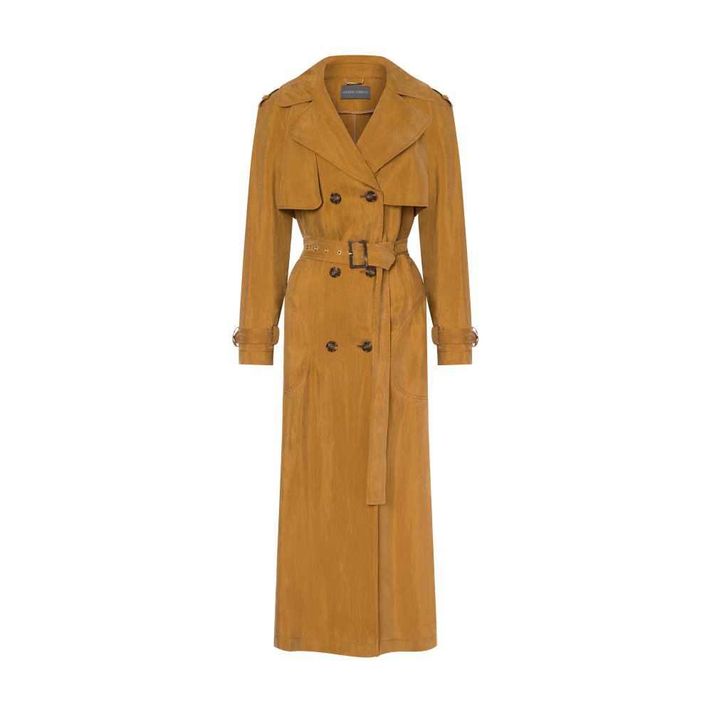 Alberta Ferretti Washed twill trench coat