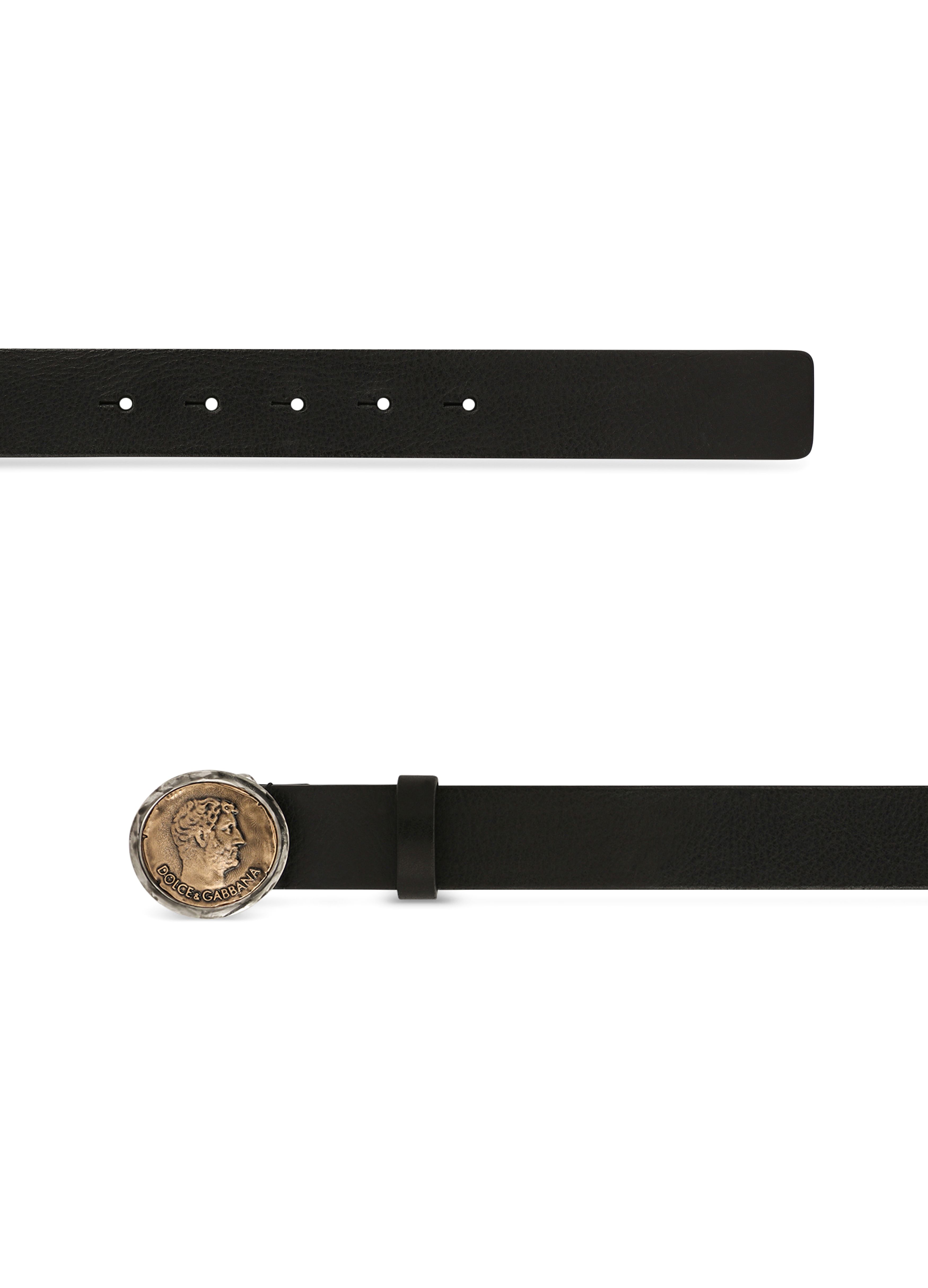 Dolce & Gabbana Logo Coin Leather Belt