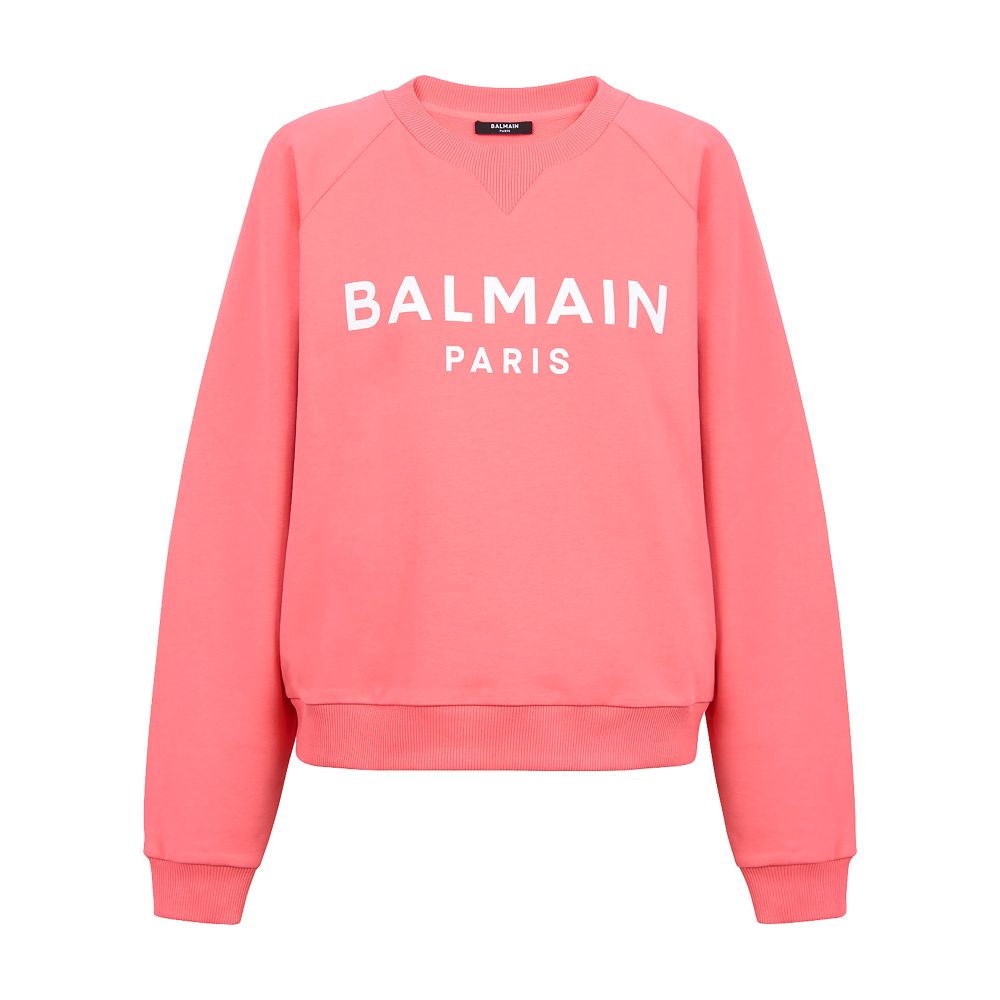 Balmain Cotton sweatshirt with logo print