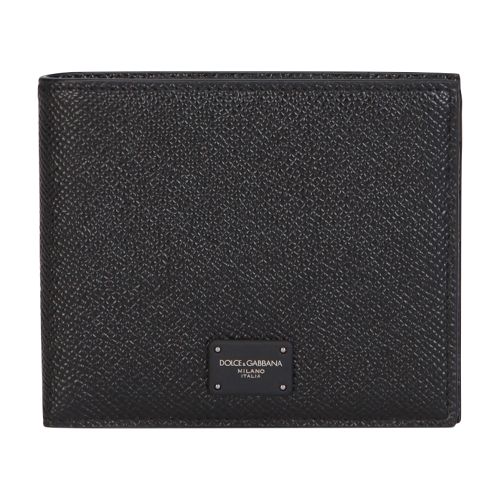 Dolce & Gabbana Dauphine calfskin bifold wallet with branded plate