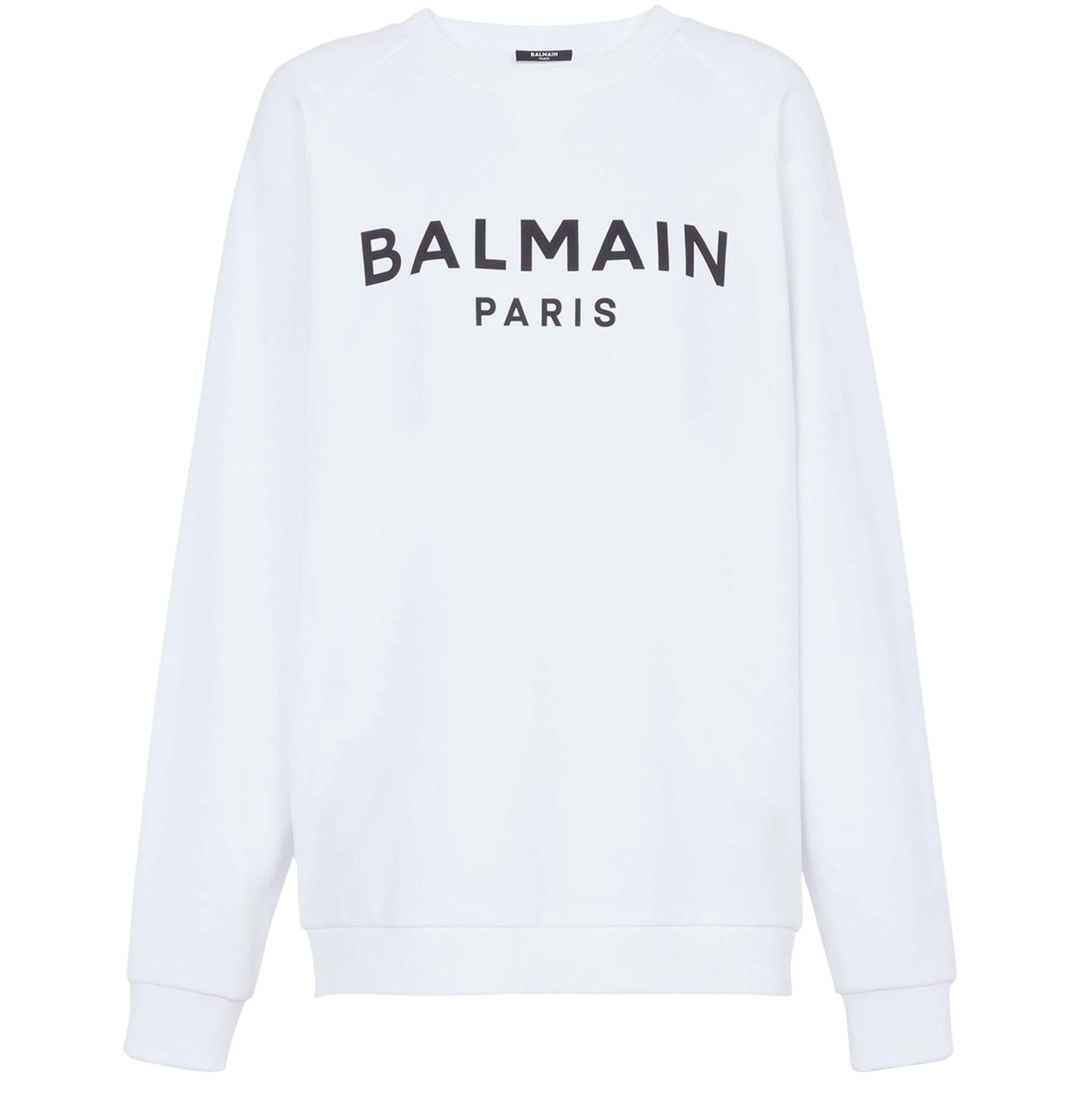 Balmain Balmain logo printed cotton sweatshirt