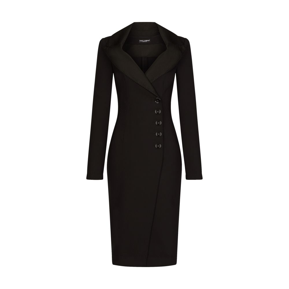 Dolce & Gabbana Technical jersey midi coat dress