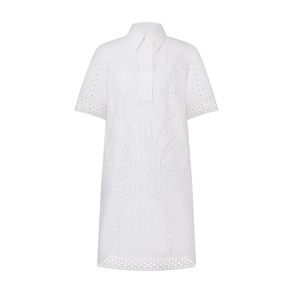 Alberta Ferretti Poplin dress in sangallo cotton