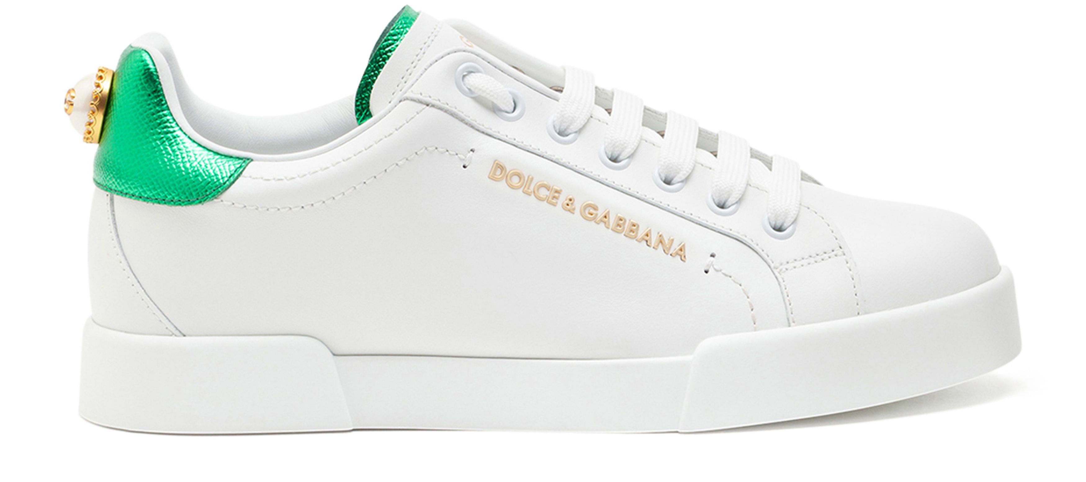 Dolce & Gabbana Portofino calfskin nappa sneakers with lettering