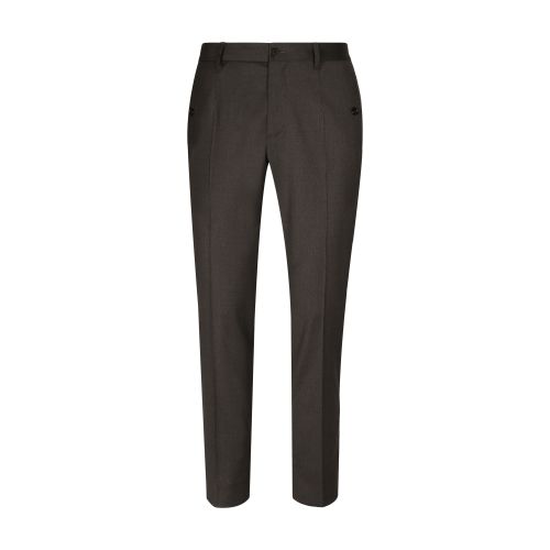 Dolce & Gabbana Stretch wool pants with side bands