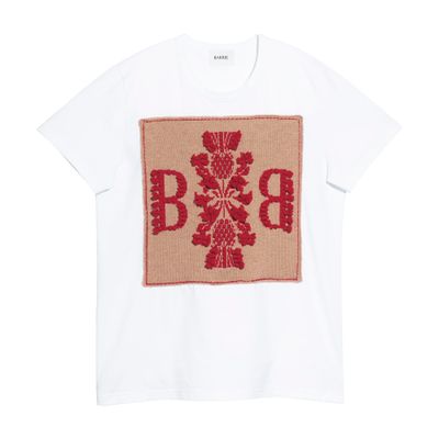 Barrie Cotton t-shirt with Barrie logo cashmere patch