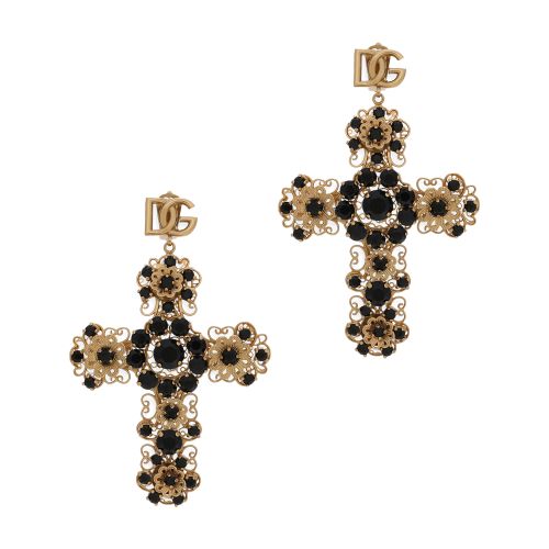 Dolce & Gabbana Filigree cross earrings