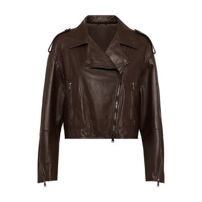 Brunello Cucinelli Nappa leather biker jacket