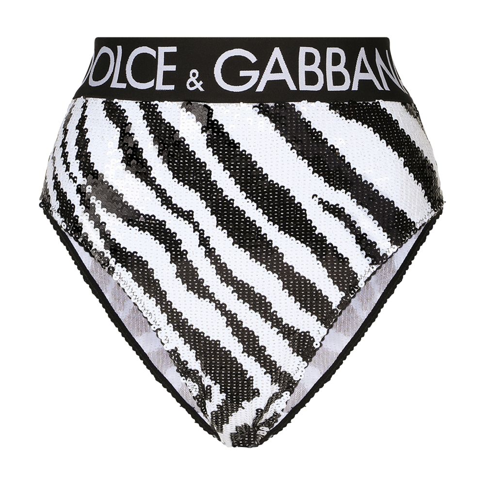 Dolce & Gabbana Sequined zebra embroidery panties