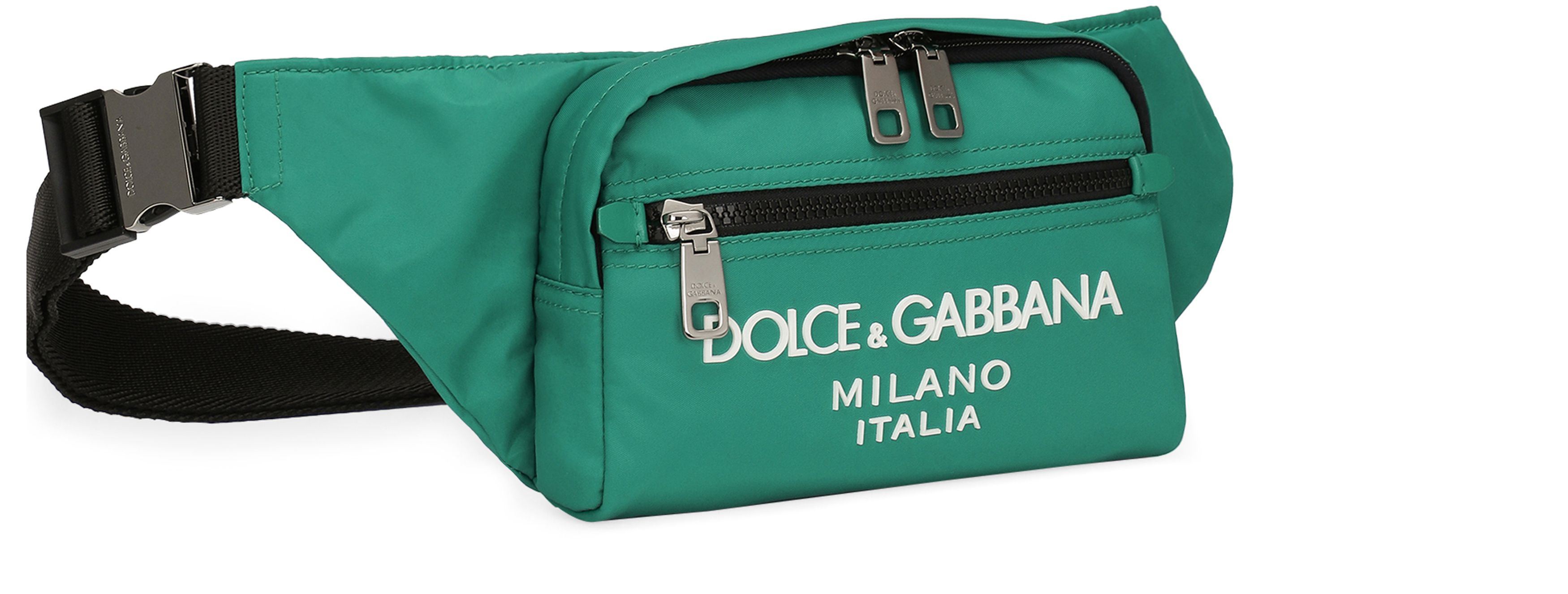 Dolce & Gabbana Small belt bag with rubberized logo