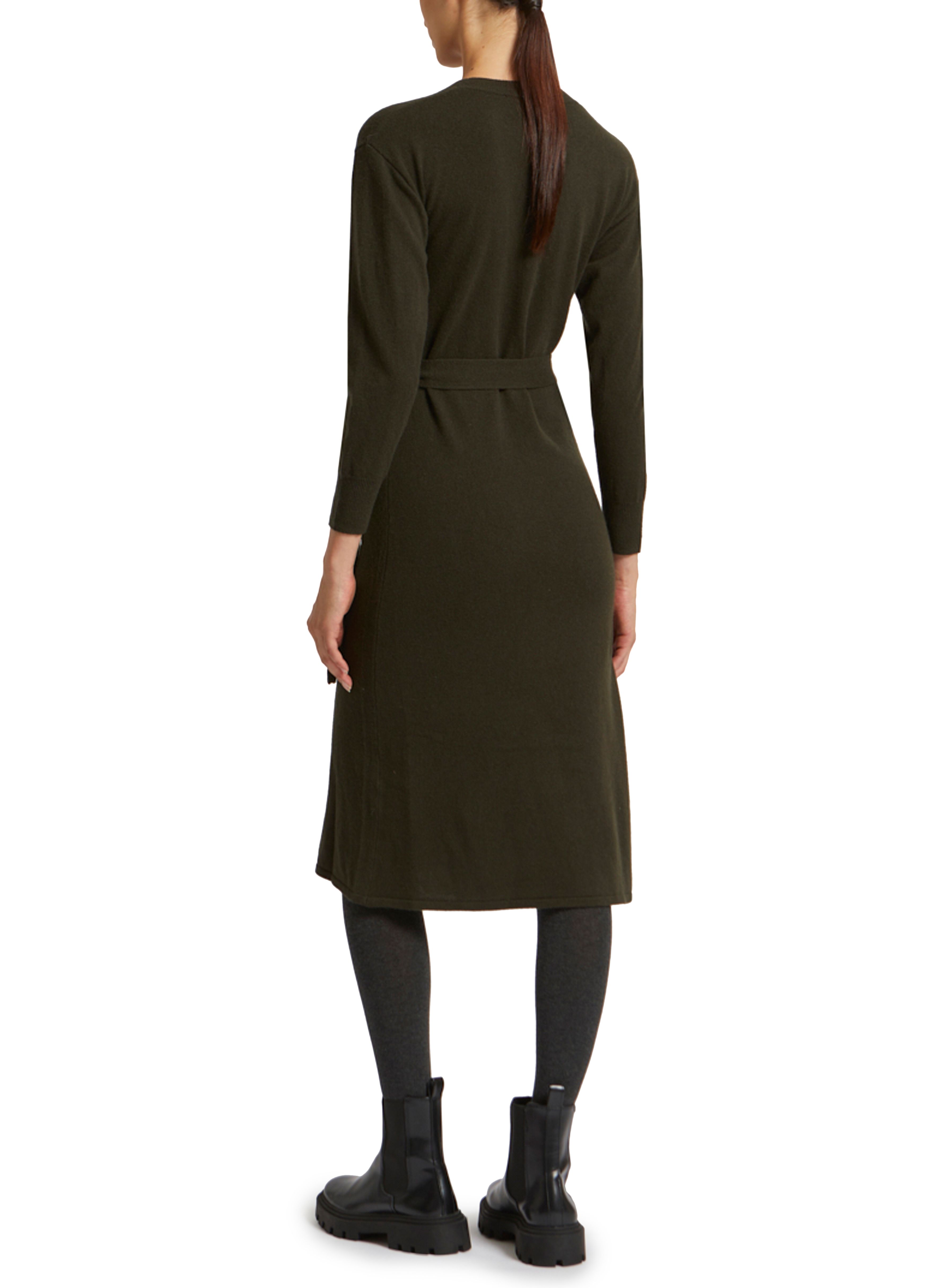 Yves Salomon Knitted dress with belted waist