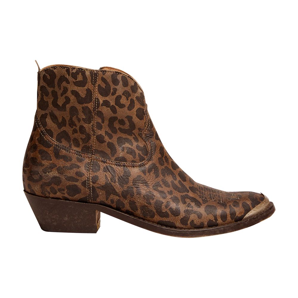 Golden Goose Leopard printed leather ankle boots