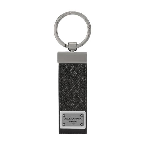 Dolce & Gabbana Calfskin key chain with logo tag