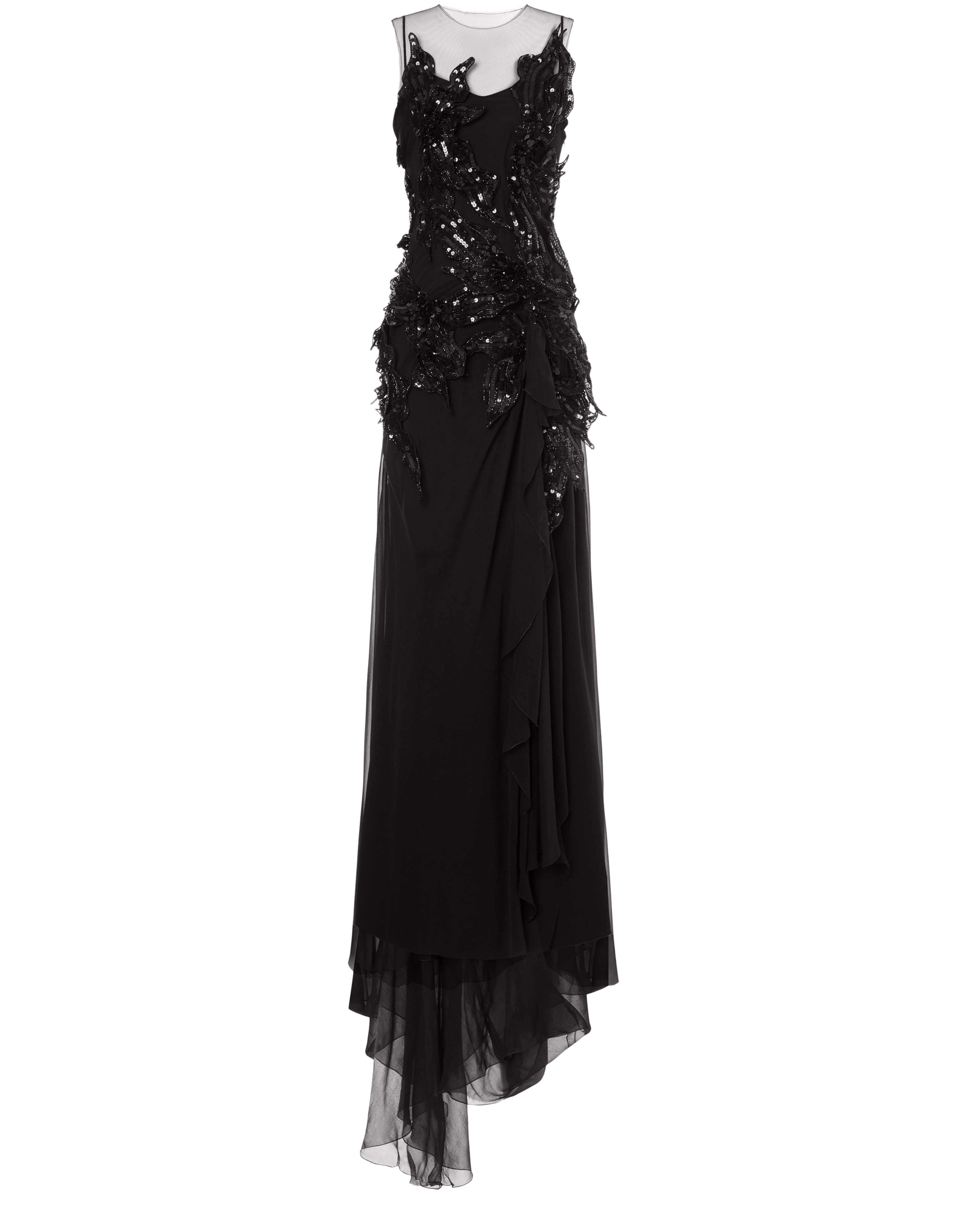 Alberta Ferretti Long dress with sequin embroidery