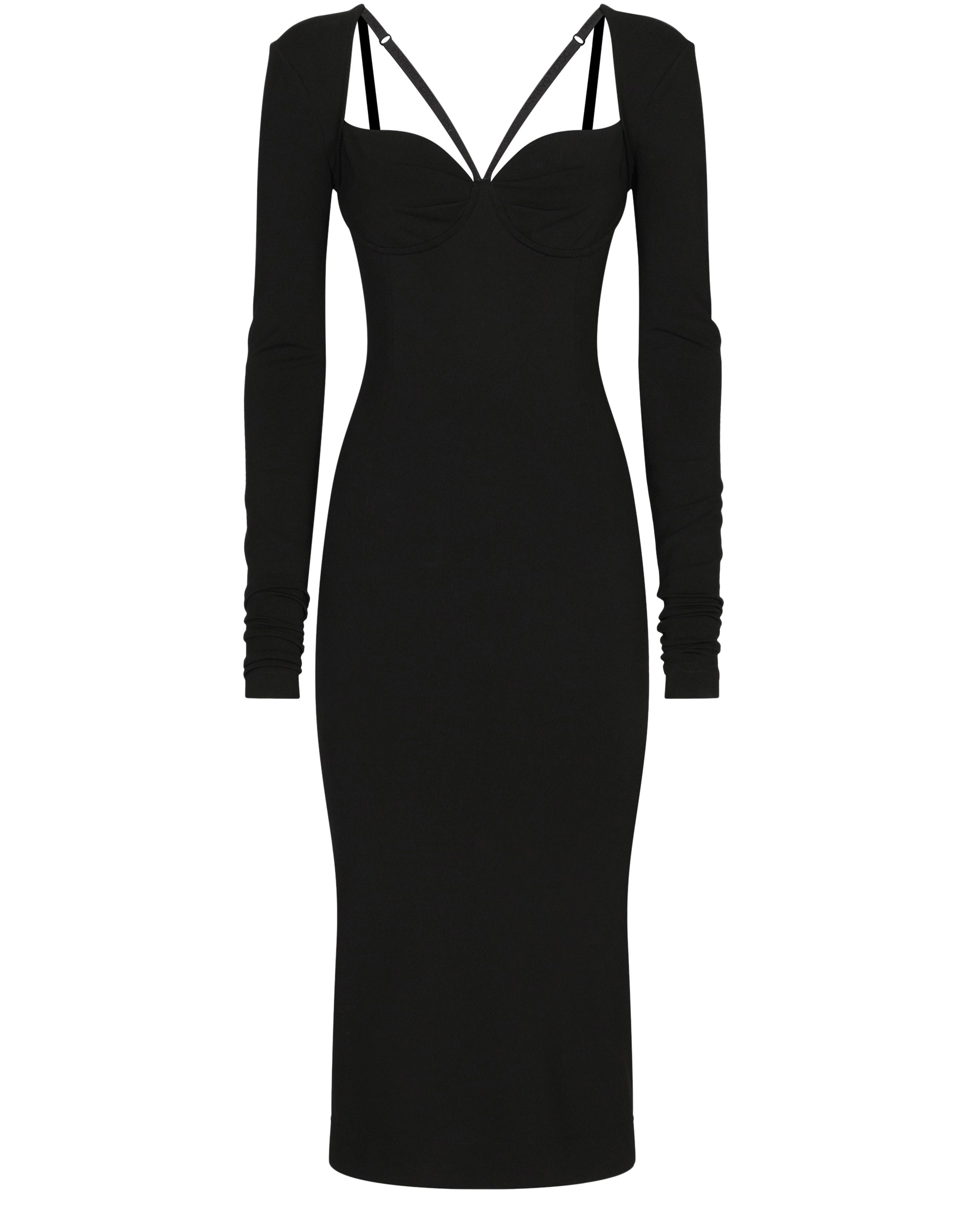 Dolce & Gabbana Jersey Milano rib calf-length dress