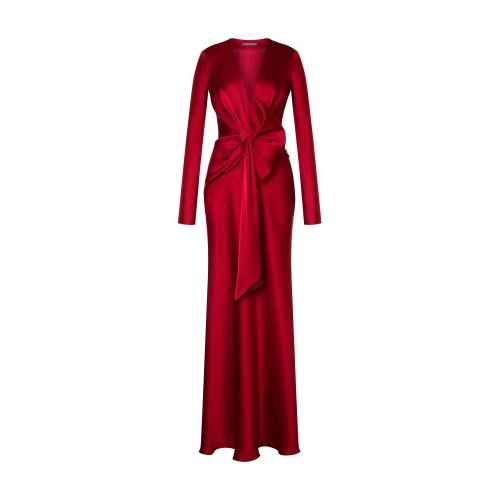 Alberta Ferretti Satin dress with draping