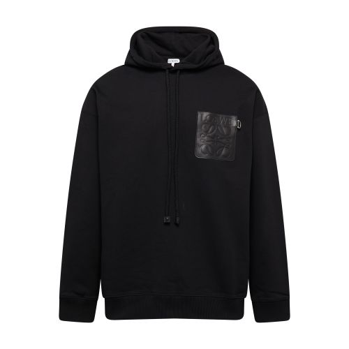 Loewe Anagram leather patch hoodie