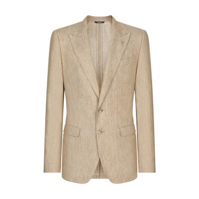Dolce & Gabbana Single-breasted linen Taormina jacket