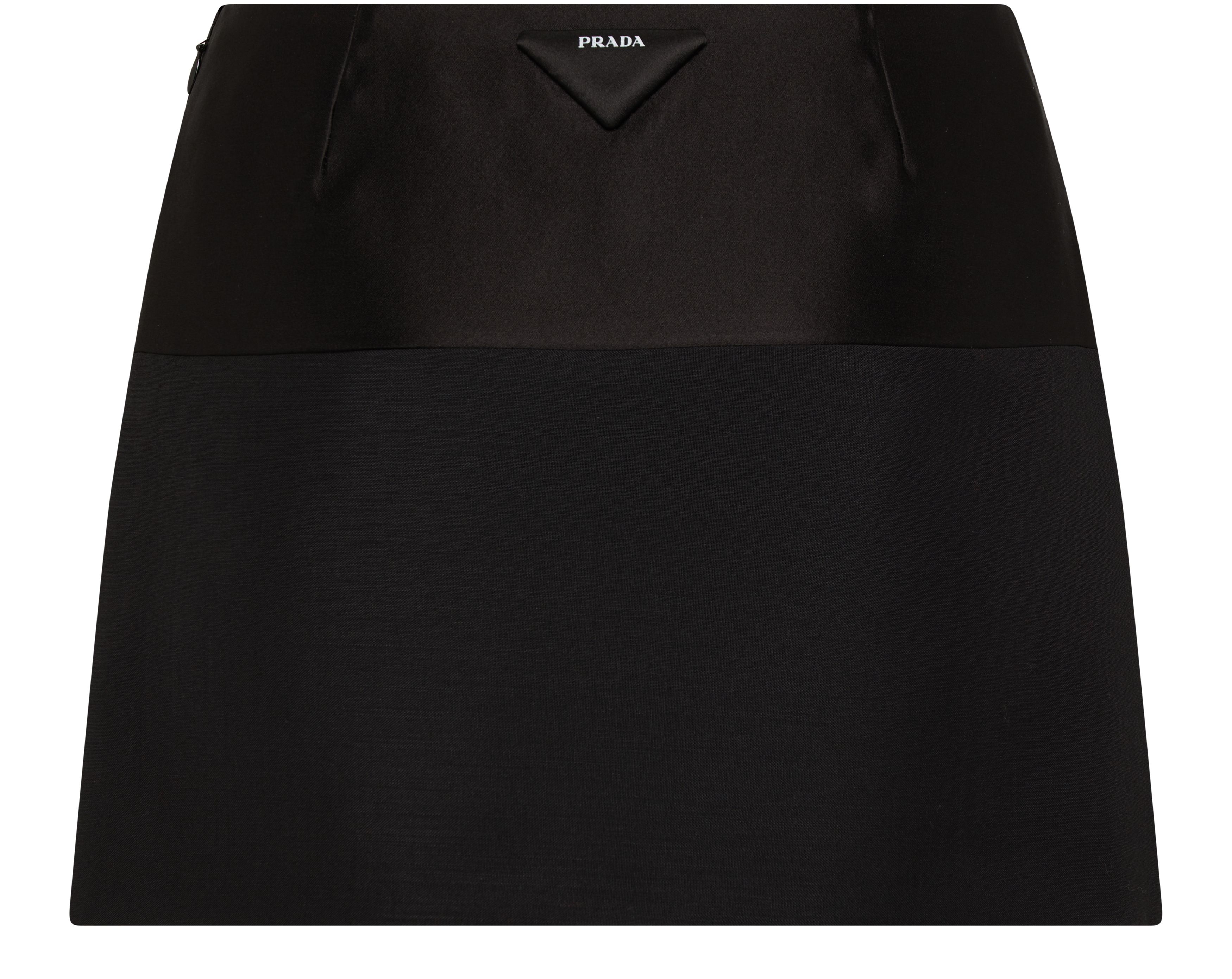 Prada Mini-skirt in satin and kid mohair