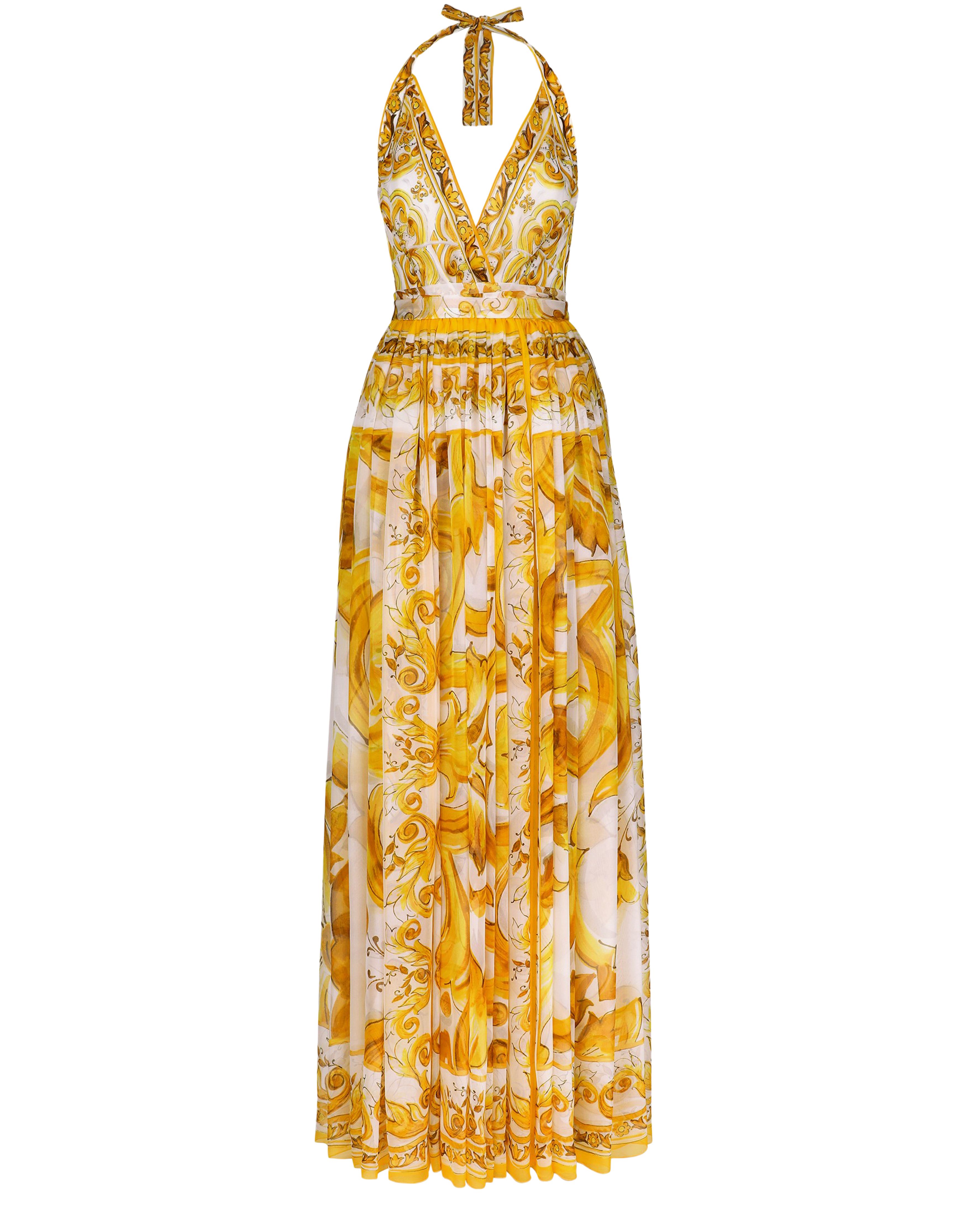 Dolce & Gabbana Majolica long sleeveless dress