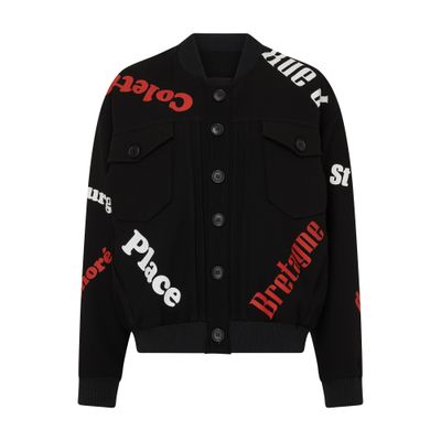  Paris crepe bomber jacket