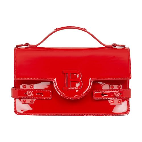 Balmain B-Buzz Shoulder 24 Bag In Patent Leather