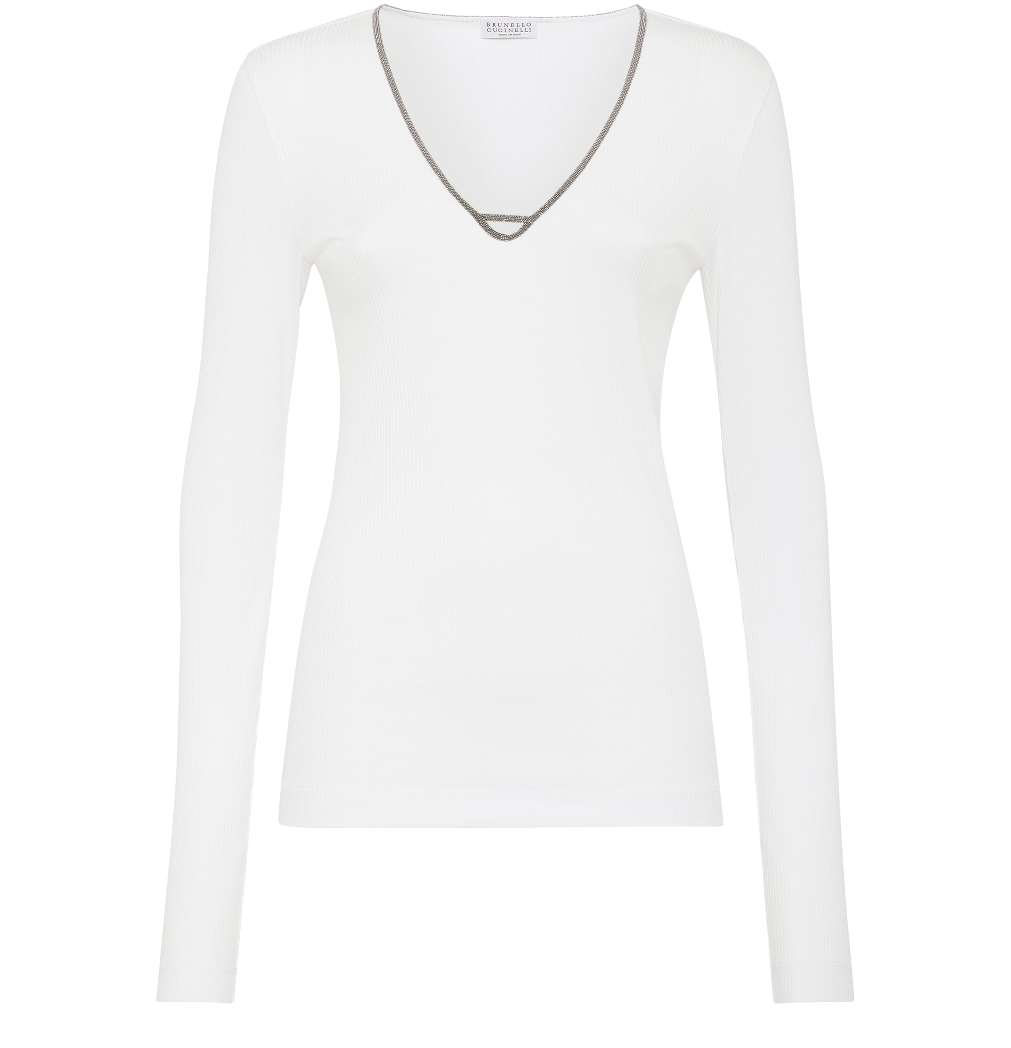 Brunello Cucinelli Ribbed jersey T-shirt