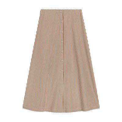  Bronze striped midi skirt