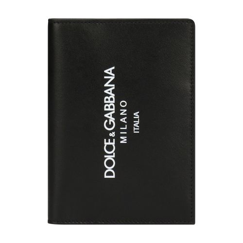 Dolce & Gabbana Calfskin passport holder with logo