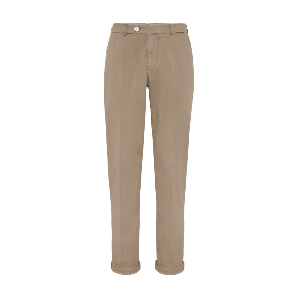 Brunello Cucinelli Piece-dyed gabardine pants