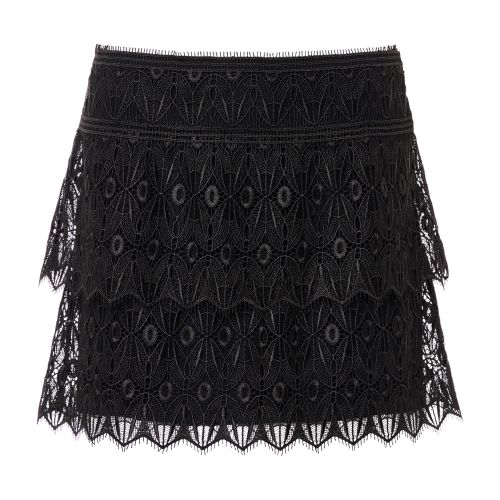 Alberta Ferretti Macramé lace mini skirt