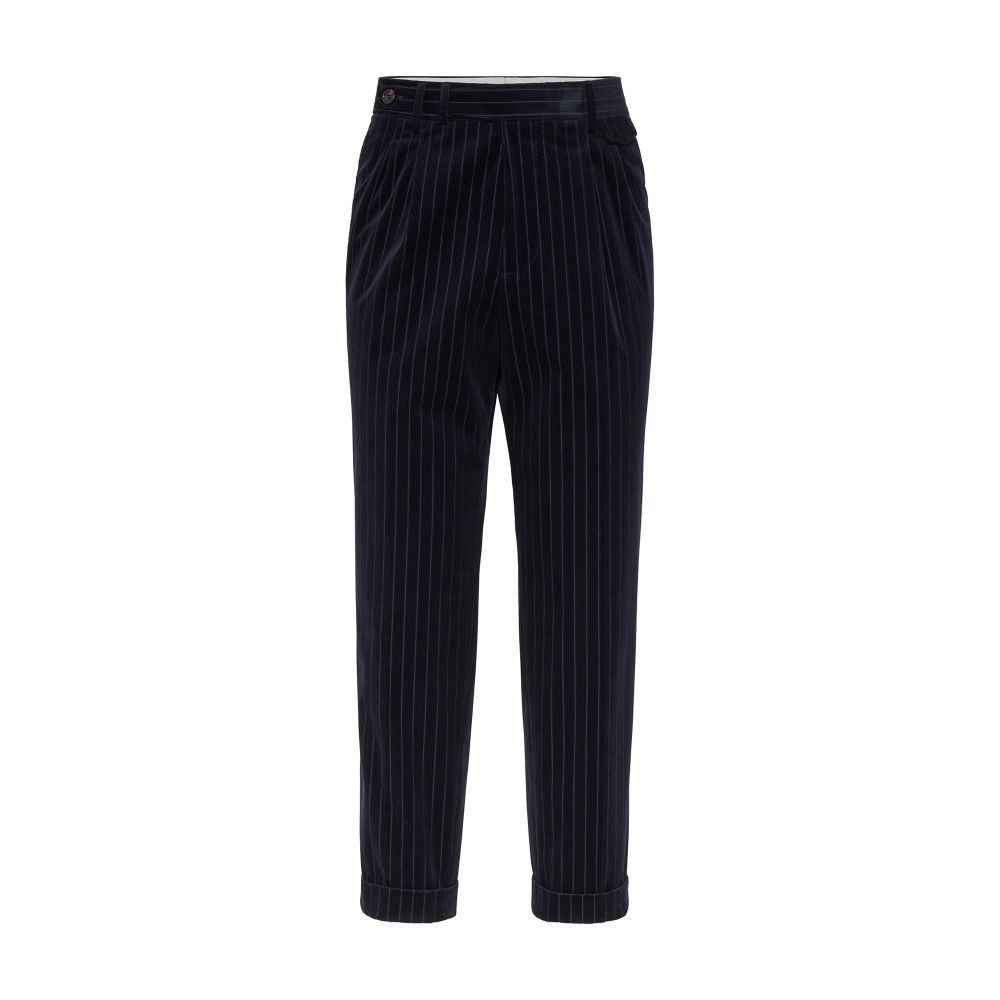 Brunello Cucinelli Pinstripe velvet trousers